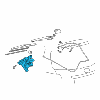 OEM Toyota Yaris Wiper Motor Diagram - 85130-52270