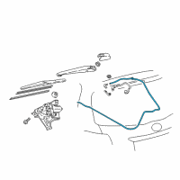 OEM 2017 Toyota Yaris Washer Hose Diagram - 90069-46059