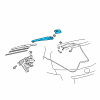 OEM Toyota Yaris Windshield Wiper Arms Diagram - 852410D080