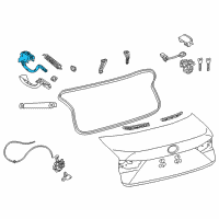 OEM 2020 Lexus RC F Hinge Assembly, Luggage Diagram - 64510-24040