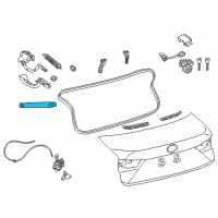 OEM 2018 Lexus RC350 Support Assembly, Luggage Diagram - 64530-0W140