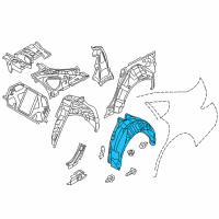 OEM 2019 Infiniti Q70 Protector-Rear Wheel House RH Diagram - 76748-1MA0B