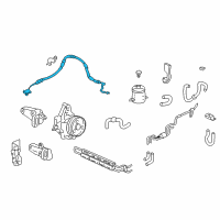 OEM Acura Integra Hose, Power Steering Feed Diagram - 53713-ST7-A04