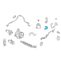 OEM 1997 Honda Civic del Sol Tube, Power Steering Oil Tank Diagram - 53733-SR3-951