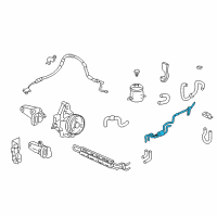 OEM 1995 Honda Civic del Sol Pipe, Power Steering Combination Diagram - 53730-SR3-951