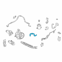 OEM 1998 Honda CR-V Tube, Power Steering Suction Diagram - 53731-S04-J50