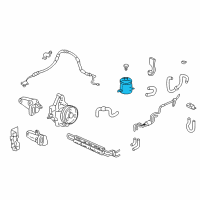 OEM 1996 Honda Civic del Sol Tank, Power Steering Oil Diagram - 53701-SR3-951