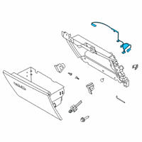 OEM 2022 Lincoln Aviator Glove Box Lamp Diagram - LC5Z-14A411-B