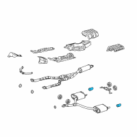 OEM Lexus Baffle Sub Assy, Exhaust Tail Pipe Diagram - 17408-31050