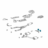 OEM Lexus GS300 Support, Exhaust Pipe Diagram - 17565-11160