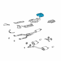 OEM 2010 Lexus GS450h Insulator, Main Muffler Heat Diagram - 58327-30053