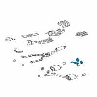 OEM Lexus Support Sub-Assy, Exhaust Pipe, NO.3 Diagram - 17508-50060