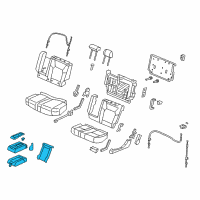 OEM 2012 Honda Pilot Armrest Assembly, Middle Seat (Warm Gray) Diagram - 81780-SZA-A02ZC