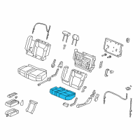 OEM 2012 Honda Pilot Pad, L. Middle Seat Cushion Diagram - 81732-SZA-A01