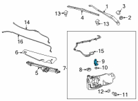 OEM 2021 Chevrolet Tahoe Front Washer Pump Diagram - 84801575