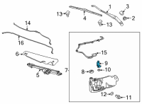 OEM 2021 GMC Yukon Front Washer Pump Diagram - 84801575