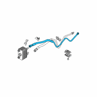 OEM BMW Transmission Oil Cooler Line, Flow Diagram - 17-22-7-510-046