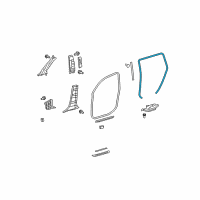 OEM 2009 Toyota Highlander Surround Weatherstrip Diagram - 62331-0E040-B0