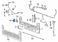 OEM Chevrolet Silverado 3500 HD Latch Diagram - 84607089