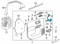 OEM 2021 GMC Sierra 2500 HD Lock Switch Diagram - 84515233