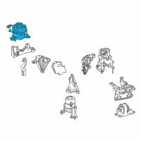 OEM Lexus ES250 INSULATOR Sub-Assembly Diagram - 12305-F0010