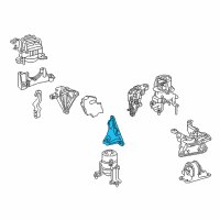 OEM 2020 Toyota RAV4 Front Mount Bracket Diagram - 12311-F0010