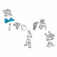 OEM 2020 Toyota Avalon Front Mount Bracket Diagram - 12341-F0010