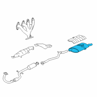 OEM 1999 Chevrolet Cavalier Exhaust Muffler Assembly (W/ Tail Pipe) Diagram - 22603141