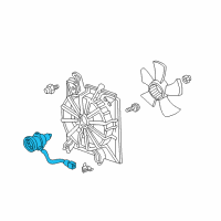 OEM 2003 Honda Accord Motor, Cooling Fan Diagram - 19030-RAA-A01