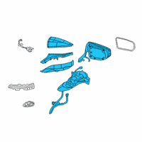 OEM 2020 Lexus LS500h Cover, Outer Mirror Diagram - 8791A-11020-D2