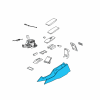 OEM Dodge Magnum Center Console Base Diagram - 1BX611D1AA