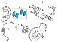 OEM Toyota Corolla Cross Brake Pads Diagram - 04465-02570