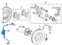 OEM Toyota Corolla Cross ABS Sensor Diagram - 89542-0A030