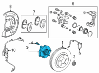 OEM 2022 Toyota Corolla Cross Hub Assembly Diagram - 43550-0A040