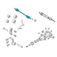 OEM 2014 Ford Flex Axle Assembly Diagram - DG1Z-4K138-B