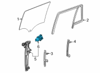 OEM 2022 Chevrolet Suburban Window Motor Diagram - 84472543