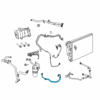 OEM 2012 Dodge Avenger Line-A/C Suction Diagram - 68081096AB