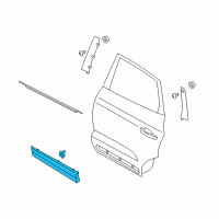 OEM Lincoln MKC Side Molding Diagram - EJ7Z-7825557-AA