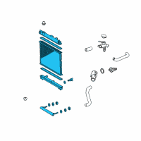 OEM 2018 Toyota Yaris Radiator Assembly Diagram - 16400-21371