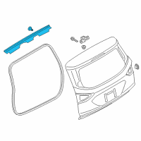 OEM 2018 Ford Escape Upper Weatherstrip Diagram - CJ5Z-7843720-B