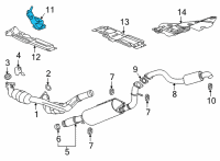 OEM 2021 Chevrolet Silverado 2500 HD Heat Shield Diagram - 84525244