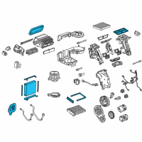 OEM 2012 Cadillac SRX Evaporator Core Diagram - 22779793