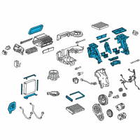 OEM Cadillac SRX Evaporator Case Diagram - 20782680