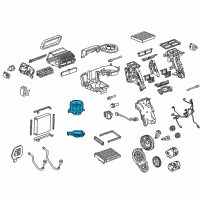 OEM 2013 Cadillac SRX Blower Motor Diagram - 22957138