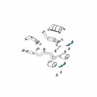 OEM Buick LaCrosse Bracket-Exhaust Muffler Rear Hanger *Red Diagram - 10328742