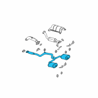 OEM 2002 Chevrolet Monte Carlo Exhaust Muffler Assembly (W/ Exhaust Pipe & Tail Pipe) Diagram - 10300202