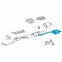 OEM 2019 Lexus IS300 Exhaust Tail Pipe Assembly, Left Diagram - 17440-36110