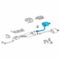 OEM Lexus IS300 Exhaust Tail Pipe Assembly Diagram - 17430-36230