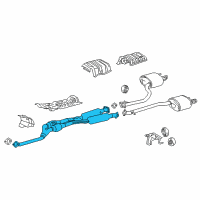 OEM 2022 Lexus RC300 Front Exhaust Pipe Assembly Diagram - 17410-36340