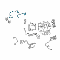 OEM 2016 Lexus ES300h HVAC Harness Connector Diagram - 8221233061